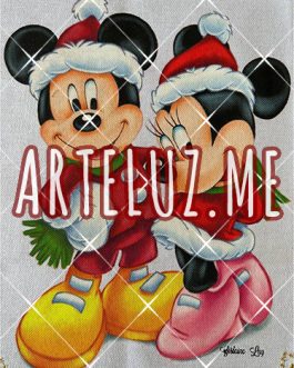 Projeto de Pintura 354 – Casal Mickey e Minie Natal